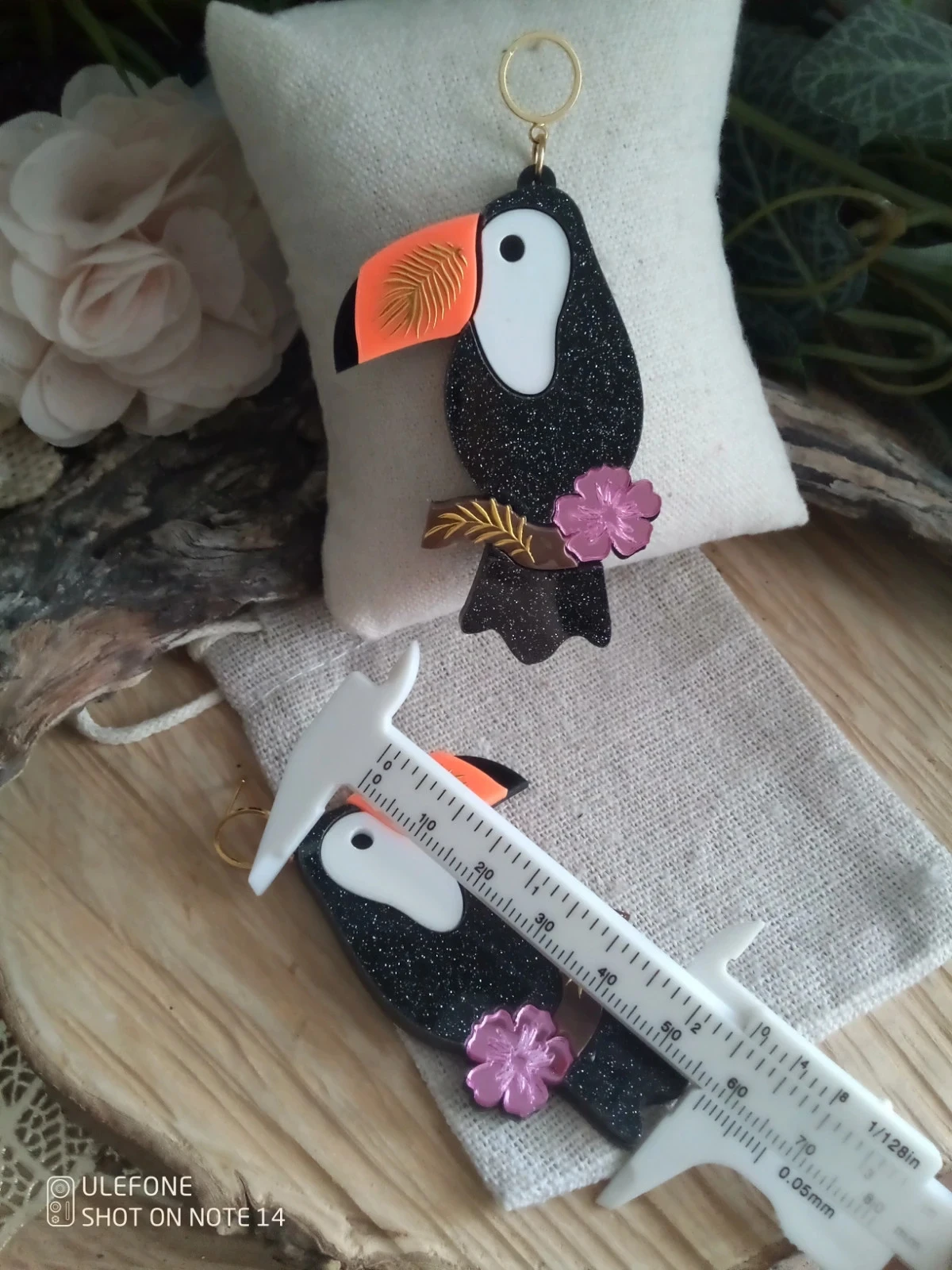 Sequined Toucan Boho Earrings – photo 2